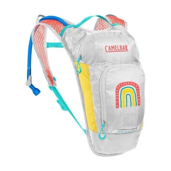 Camelbak Kids Mini Mule 50oz. Hydration Backpack Gray Rainbow New - Picture 1 of 15